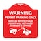 Signmission Warning Permit Parking Vehicles w/o Permits Towed Owners Expense Alum, 18" L, 18" H, RW-1818-22711 A-DES-RW-1818-22711 - alternate 1
